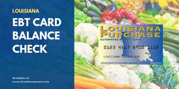 Louisiana EBT Card Balance Phone Number and Login Food Stamps Now