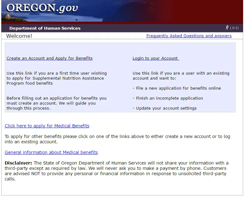 Apply for Food Stamps in Oregon Online