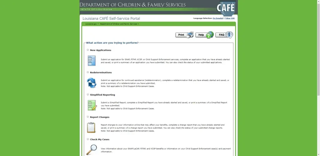 LA CAFE Online Portal