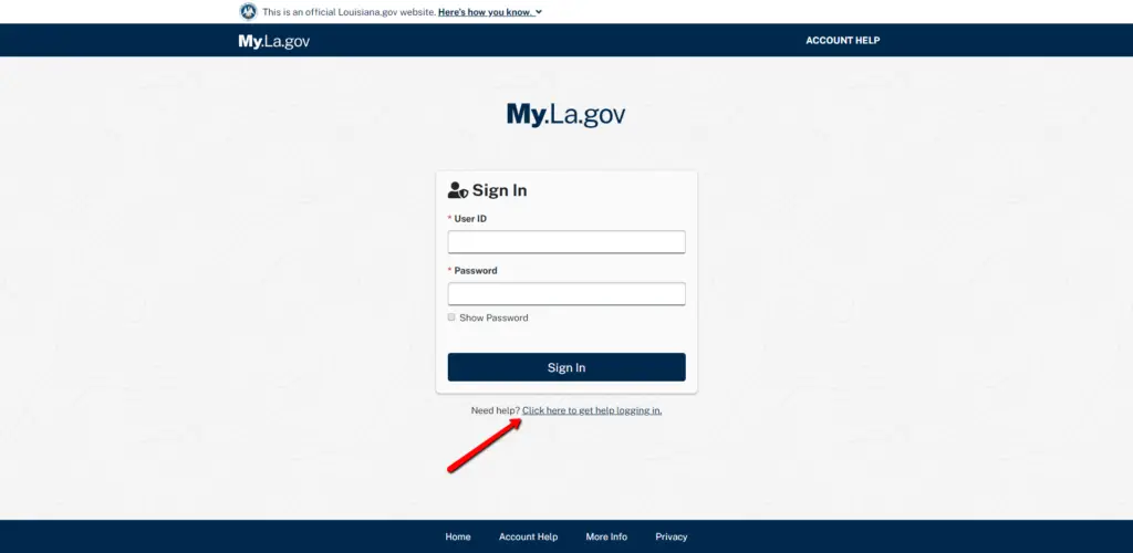 My.la.gov User ID Recovery