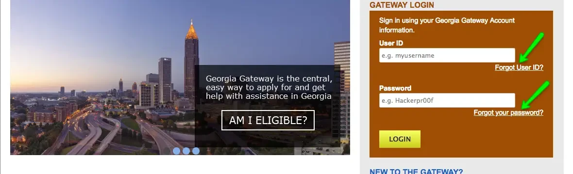 "Gateway.ga.gov Forgot User ID and Password"