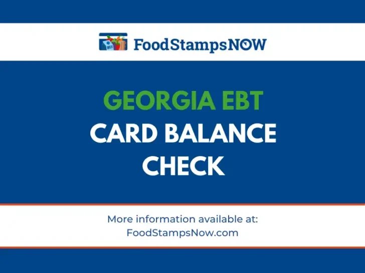 Georgia EBT Card balance check