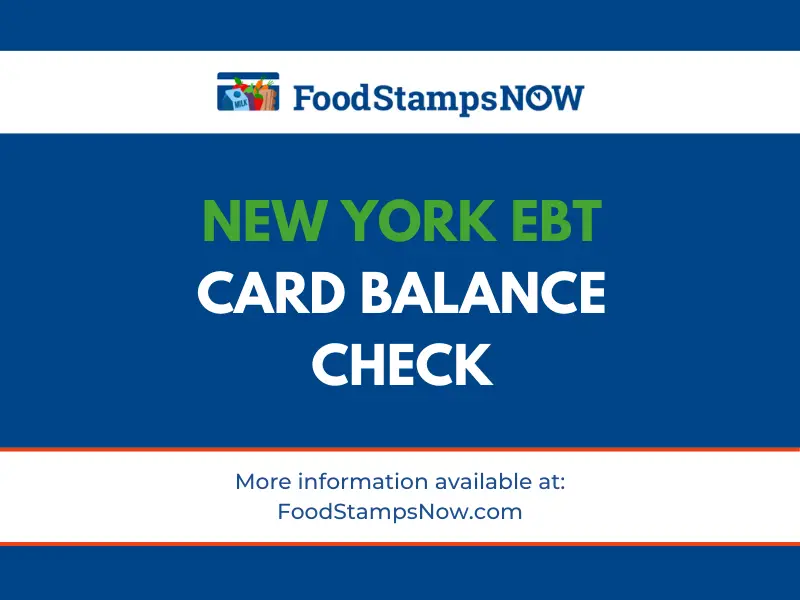 New York EBT Balance Check Instructions 