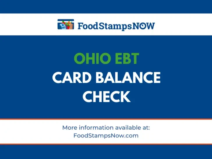 Ohio EBT Card balance check
