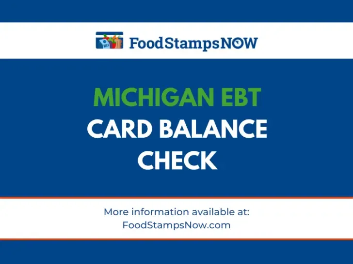 Michigan EBT Card balance check