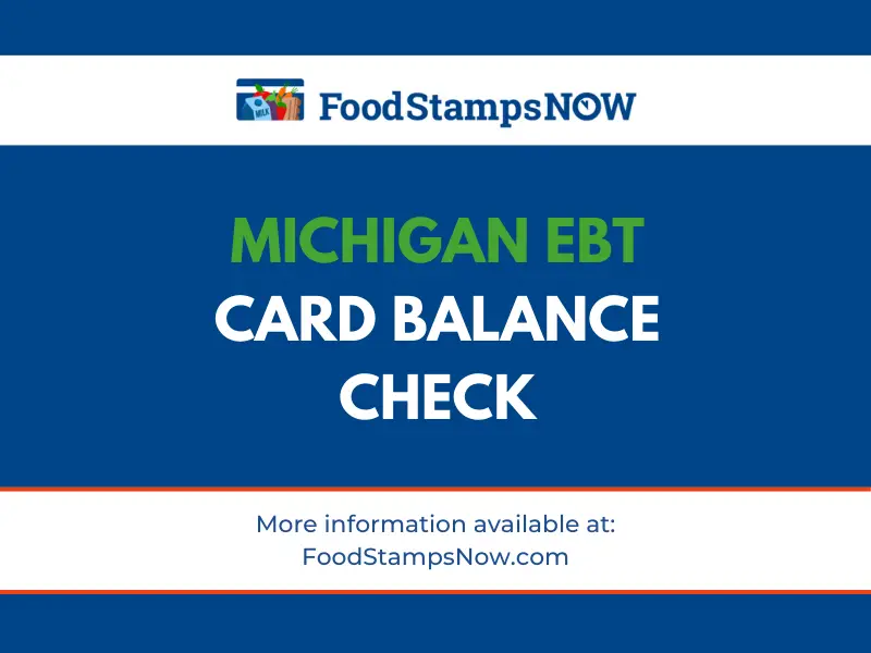 Michigan EBT Card Balance Phone Number and Login Food Stamps Now
