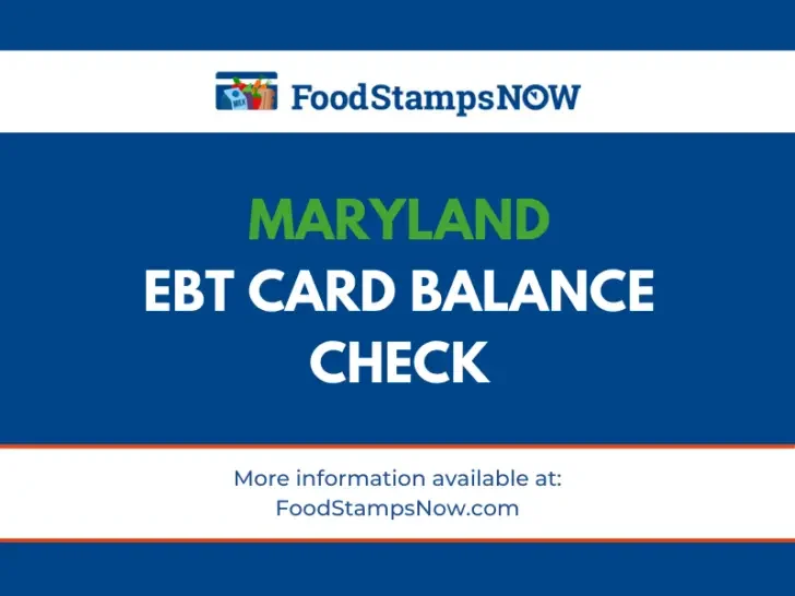 Maryland EBT Card Balance Check
