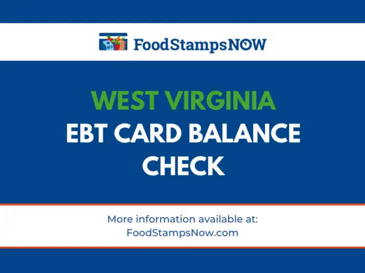 West Virginia EBT Card Balance Check