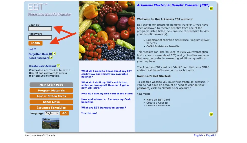 Arkansas EBT Card Balance Phone Number and Login Food Stamps Now