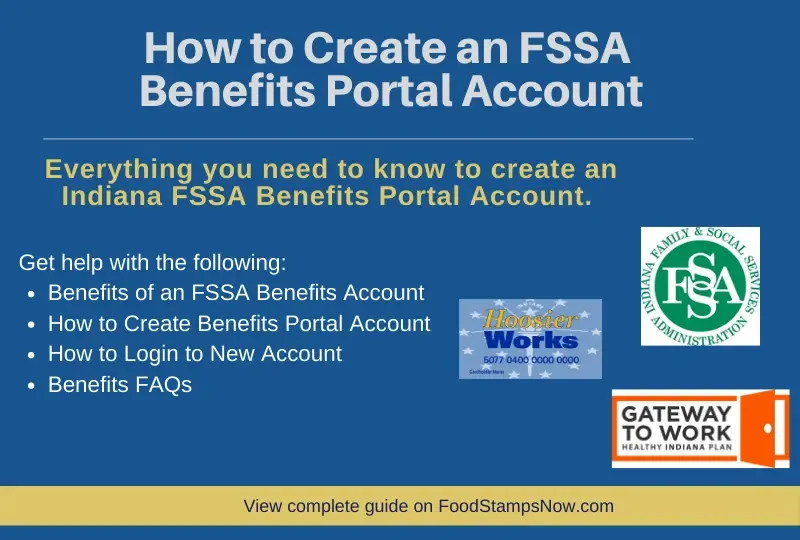 "Indiana FSSA Benefits Portal Create Account"