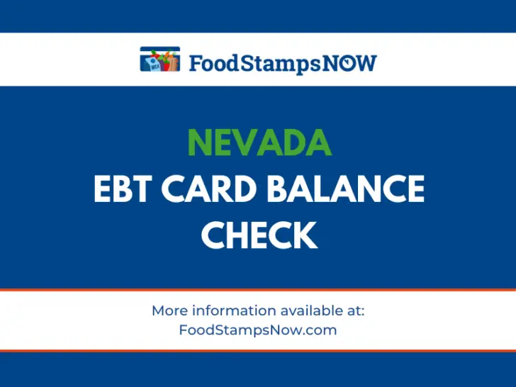 Nevada EBT Card Balance Check