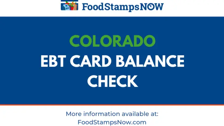 Colorado EBT Card Balance Check