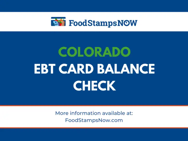 Colorado EBT Card Balance Check