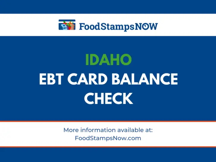 Idaho EBT Card Balance Check