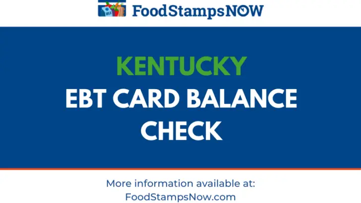 Kentucky EBT Card Balance Check