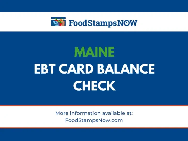 Maine EBT Card Balance Check
