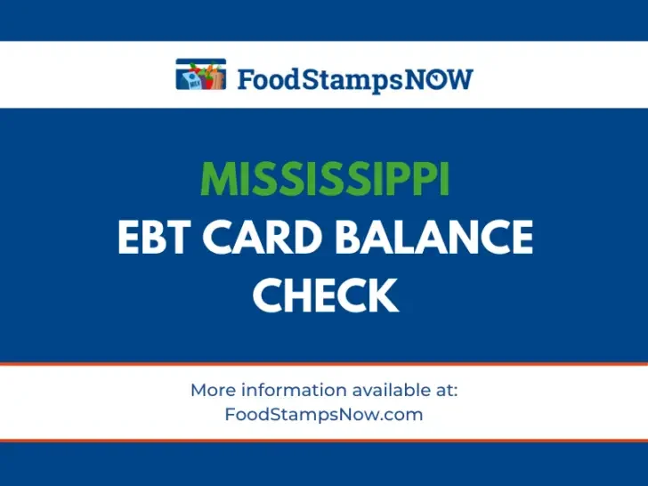 Mississippi EBT Card Balance Check