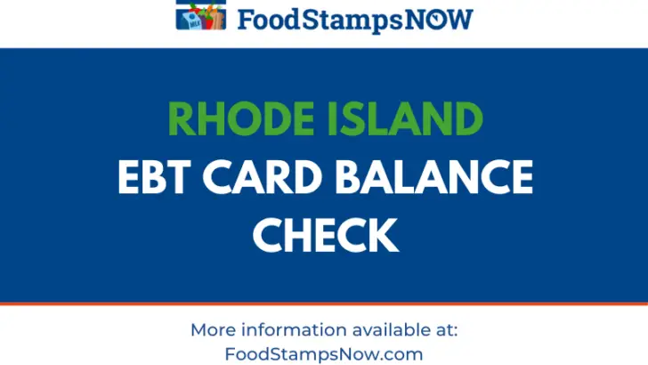 Rhode Island EBT Card Balance Check