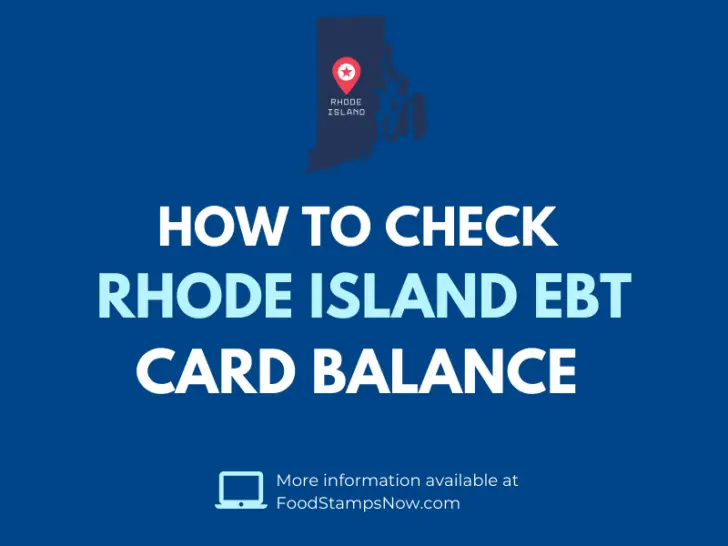 Rhode Island EBT Card Balance Check
