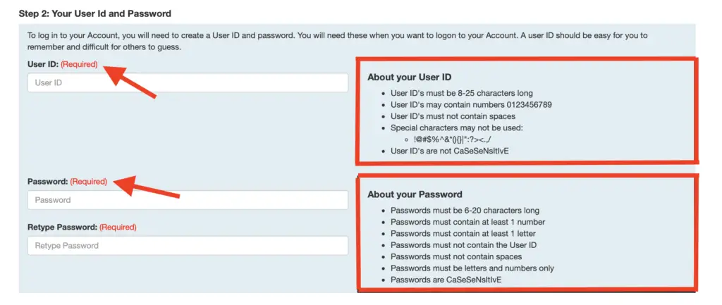 Create Oregon DHS User ID and Password