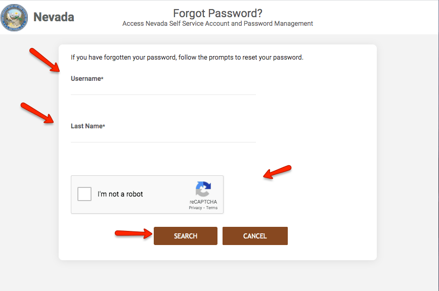 "How to reset Access Nevada Password 1"