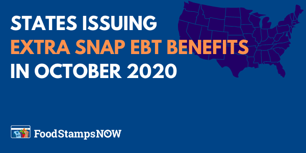 Extra SNAP benefits for October by State