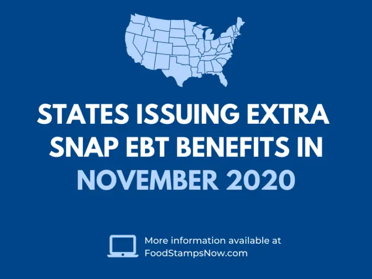 Emergency Allotment Benefits by State – November 2020