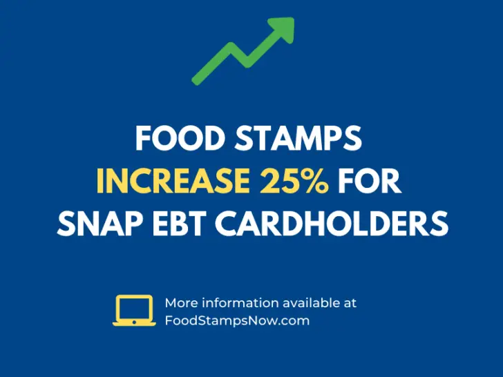 Food Stamps Increase 25% for SNAP EBT Cardholders