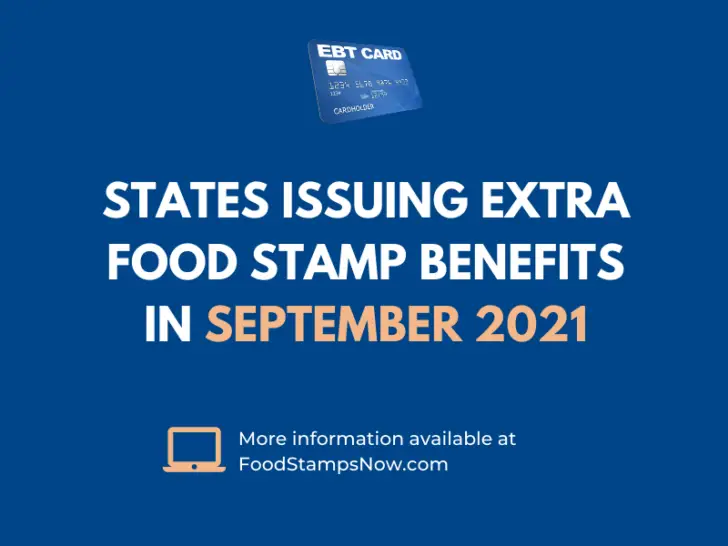 Extra SNAP Food Stamp Benefits for September 2021