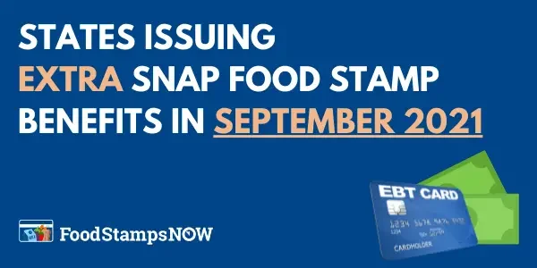Extra SNAP benefits September 2021