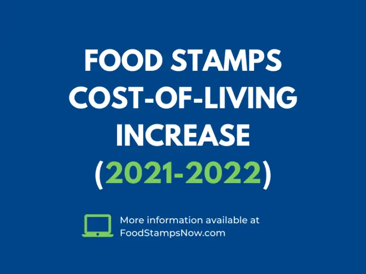 SNAP Cost-of-Living Increase for 2021-2022