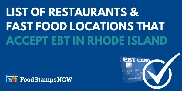 Restaurants that take Rhode Island EBT