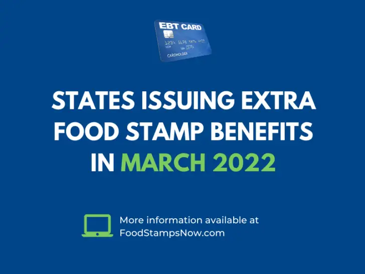 Extra SNAP Food Stamps for March 2022