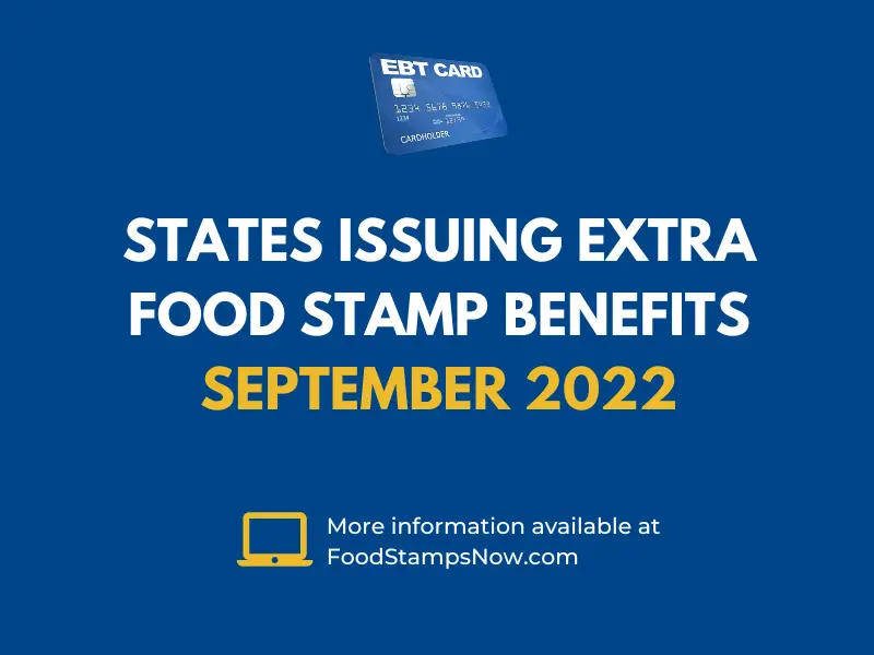 Extra SNAP Food Stamps for September 2022 Food Stamps Now