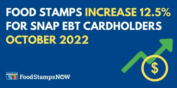Food Stamps Increase 12.5% for SNAP EBT Cardholders October 2022