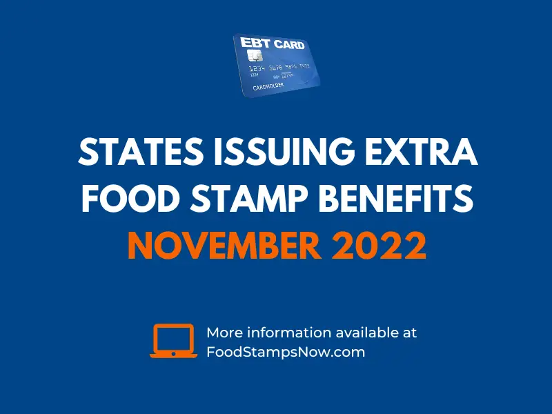 Extra SNAP Food Stamps for November 2022 Food Stamps Now