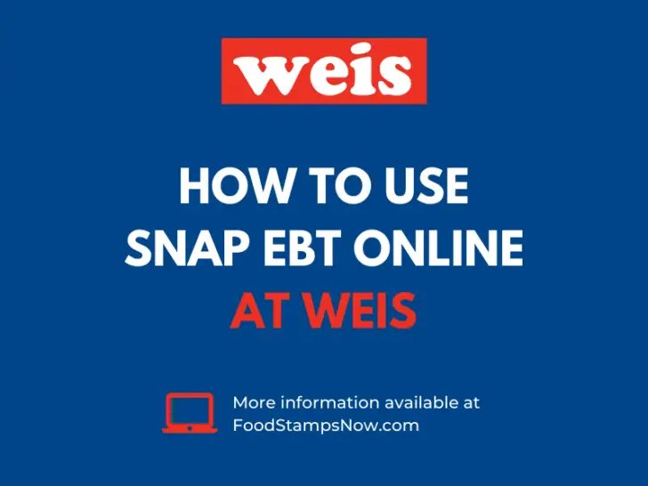 How to Use EBT Online at Weis