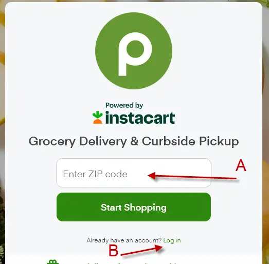 "create instacart account or sign in"
