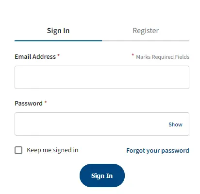 "sign in or register"