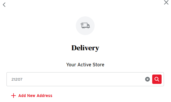 "add delivery address"