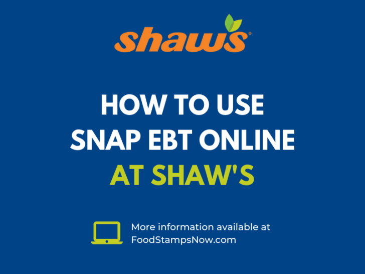 How to use EBT online at Shaw's