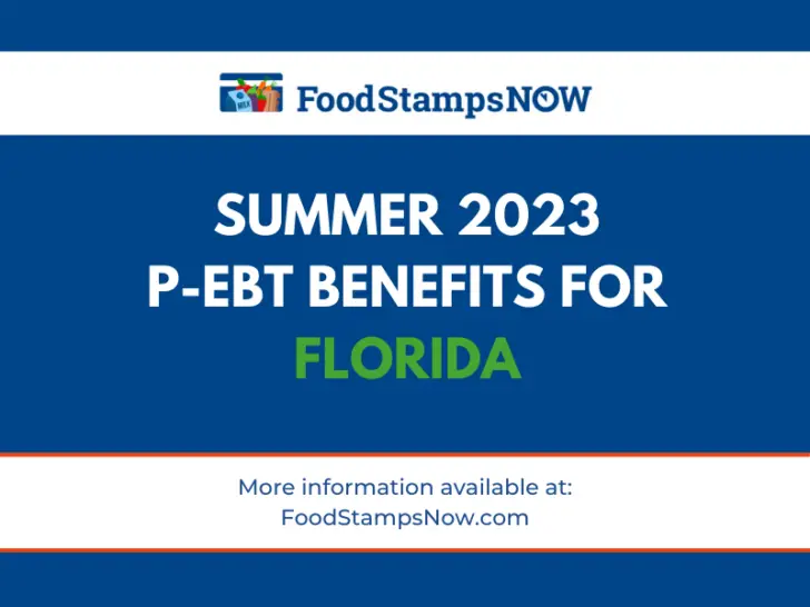 Summer 2023 P-EBT Benefits for Florida