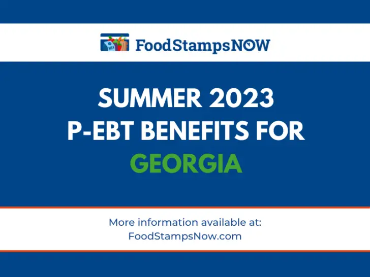 Summer 2023 P-EBT for Georgia