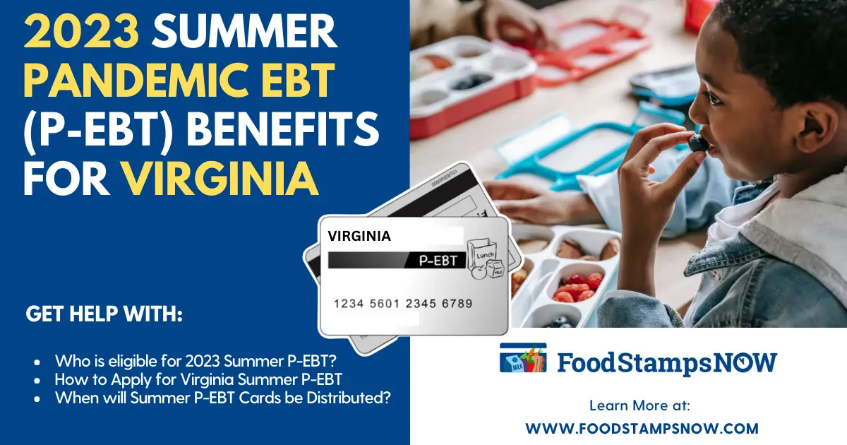 Summer 2023 P-EBT Benefits for Virginia