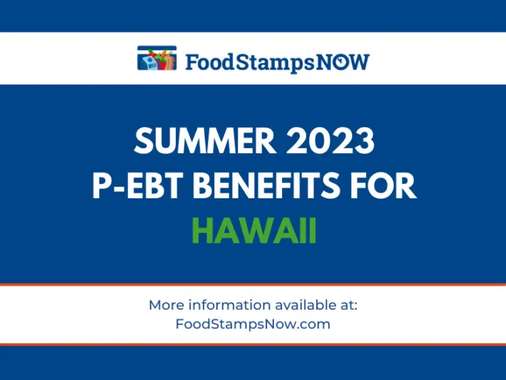 Summer 2023 P-EBT for Hawaii
