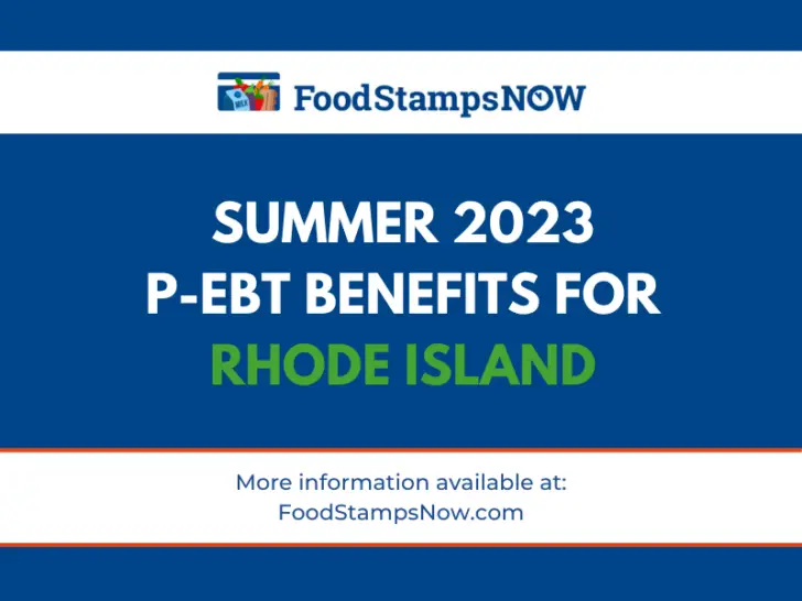 Summer 2023 P-EBT for Rhode Island