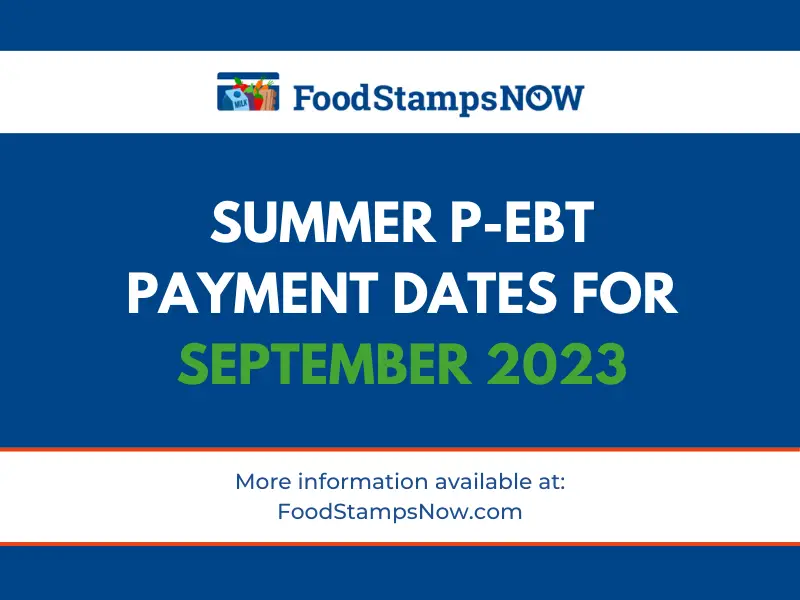 Summer P-EBT Payments for September 2023