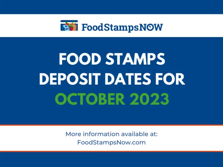 Food Stamps Schedule for October 2023