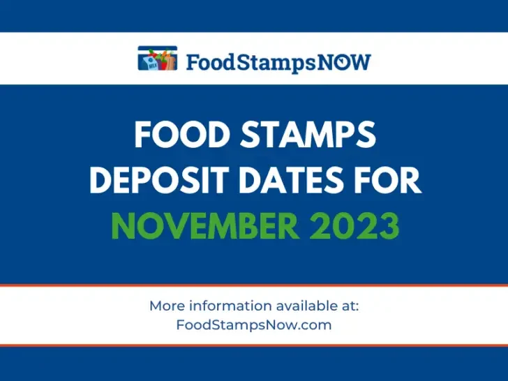 Food Stamps Schedule for November 2023