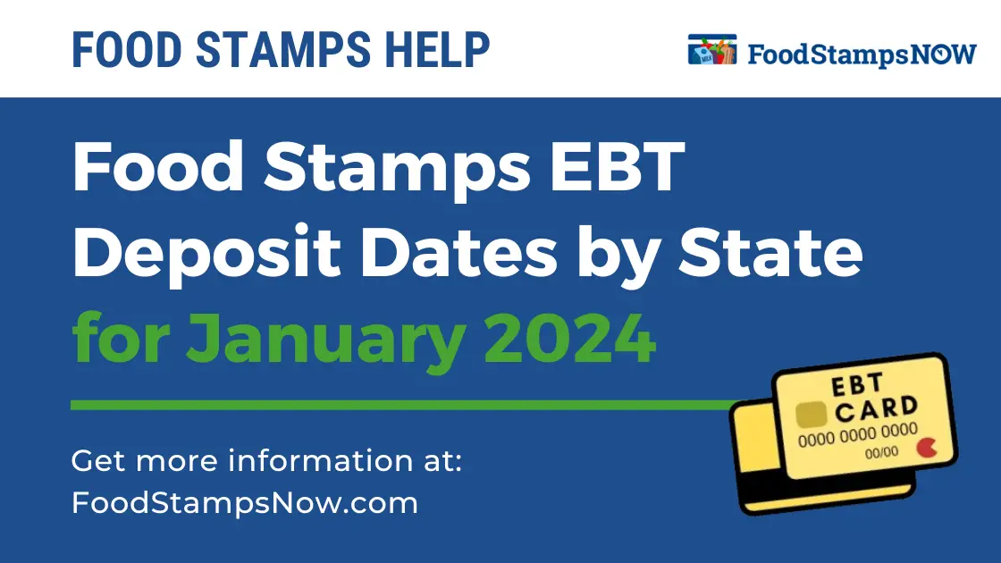 Food Stamps EBT Deposit Dates by State for January 2024